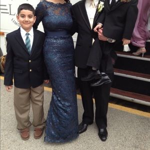 Tadashi Evening Gown. Navy Blue. Classy.